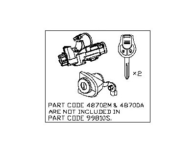 Nissan 99810-1KA0C Key Set