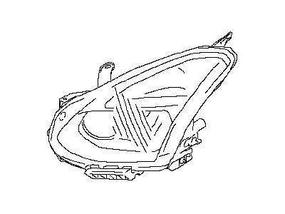 Nissan 26025-JM20A Headlamp Housing Assembly, Passenger Side