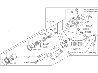 Nissan 44011-58Y00RE REMAN CALIPER Rear Left