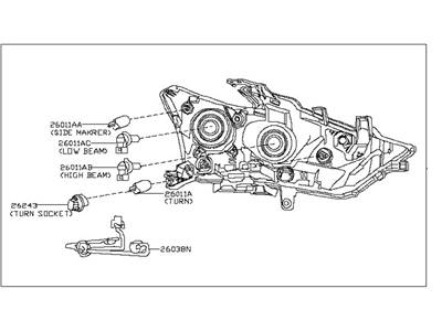 Nissan 26060-4RF0B Driver Side Headlight Assembly