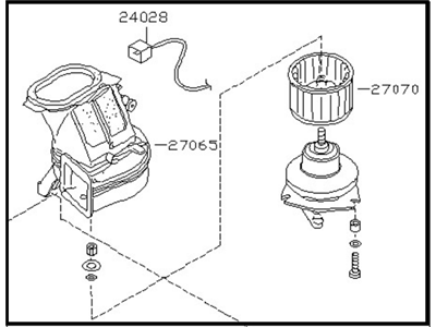 Nissan 27200-14A10 Blower Assy-Front