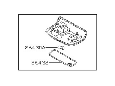 Nissan 26430-8J010 Map Lamp Assy