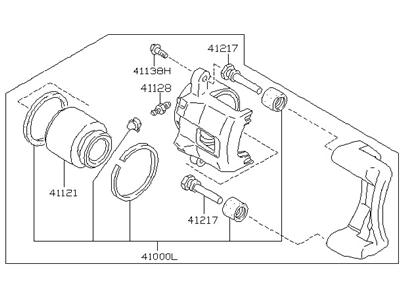 Nissan 41001-16E00 CALIPER Assembly-RH