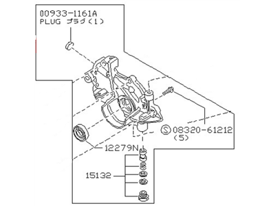 Nissan 15010-17F01 Pump-Oil