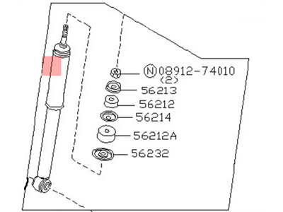 Nissan 56210-21A86 ABSORBER Shock Rear