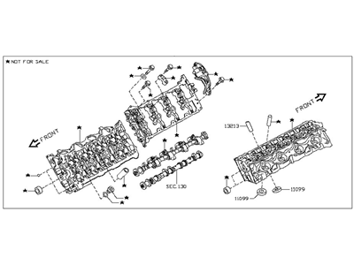 Nissan 11090-EZ32A Head Assy-Cylinder, LH