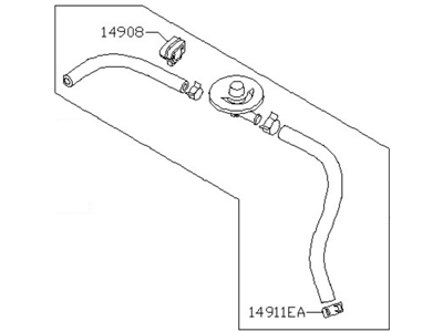 Nissan 14912-7S016 Tube EVAP Control