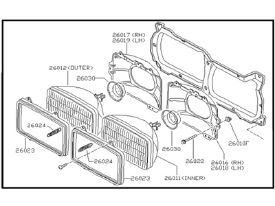 Nissan 26060-10W00 Headlamp Assembly-Driver Side