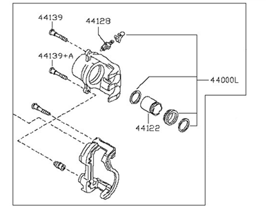 Nissan 44001-8J100 CALIPER Assembly-Rear RH, W/O Pads Or SHIMS