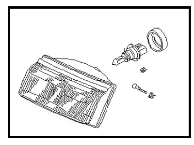 Nissan 26014-69A00 Headlamp Unit