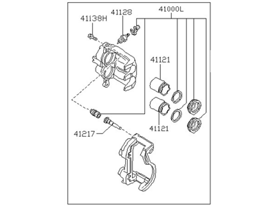 Nissan 41001-20N03RE REMAN CALIPER Front Right