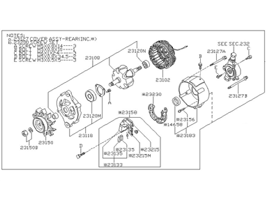 Nissan 23100-17A00 Alternator Assembly