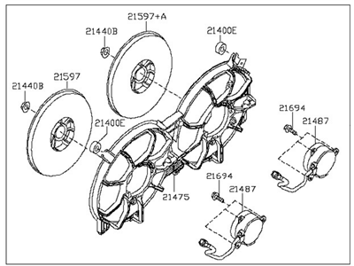 Nissan 21481-D4020 Motor Assy-Fan & Shroud