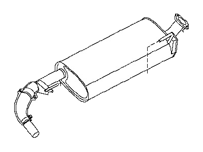 Nissan 20100-EA000 Exhaust, Main Muffler Assembly