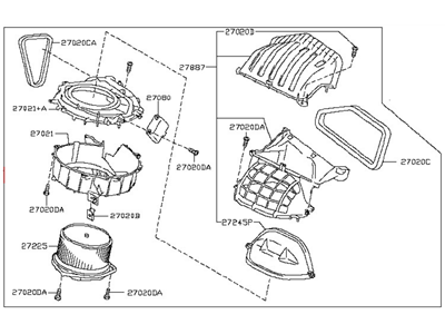 Nissan 27200-1JA1A Blower Assy-Front