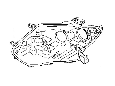 Nissan 26025-4BA0A Headlamp Housing Assembly, Passenger Side