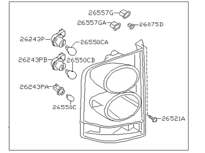 Nissan 26555-ZC20A Lamp Assembly-Rear Combination, LH