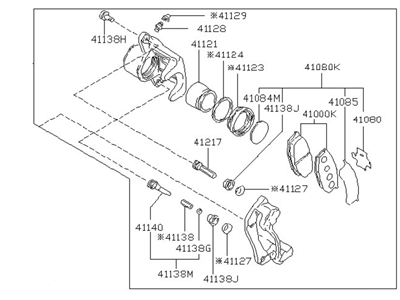 Nissan 41000-01F01 Brake Front RH