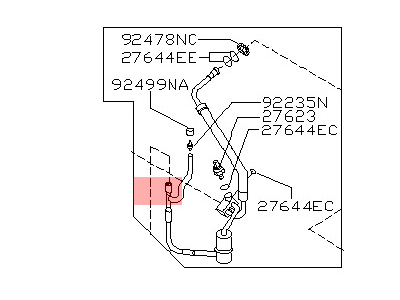 Nissan 92480-0B011 Hose Assy-Flexible