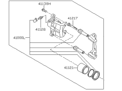 Nissan 41001-58A01RE REMAN CALIPER Front Right