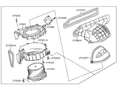 Nissan 27200-1AA0A Blower Assy-Front