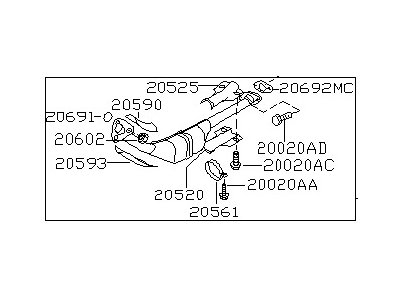 Nissan 20015-9Z700 Exhaust Tube Assembly, Front