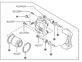 OEM 1987 Nissan Pulsar NX REMAN CALIPER Front Left - 41011-13E01RE