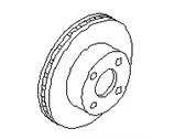 OEM 1988 Nissan Stanza Rotor-Disc Brake, Front - 40206-D4001