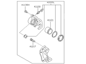 OEM 1997 Nissan Pickup REMAN CALIPER Front Left - 41011-57G00RE