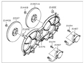 OEM Nissan Altima SHROUD Assembly, W/ Motor Fan - 21481-5B600