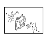 OEM 1998 Nissan Sentra Fan & Motor Assy-Condenser - 92120-8B800