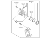 OEM 1994 Nissan D21 REMAN CALIPER Front Right - 41001-10G02RE