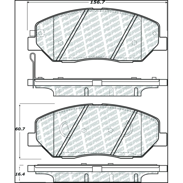 Centric Posi Quiet Pro™ Ceramic Front Disc Brake Pads 500.13840