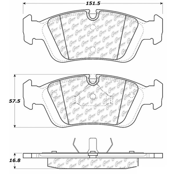 Centric Premium Ceramic Front Disc Brake Pads 301.05580