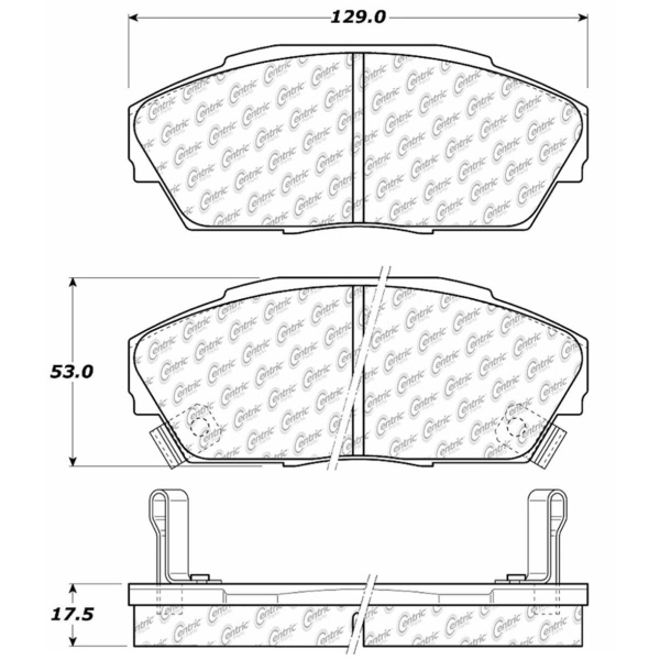 Centric Posi Quiet™ Ceramic Front Disc Brake Pads 105.04090