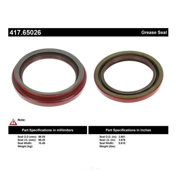 Centric Premium™ Axle Shaft Seal 417.65026