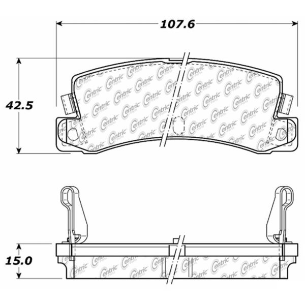 Centric Posi Quiet™ Ceramic Rear Disc Brake Pads 105.03520