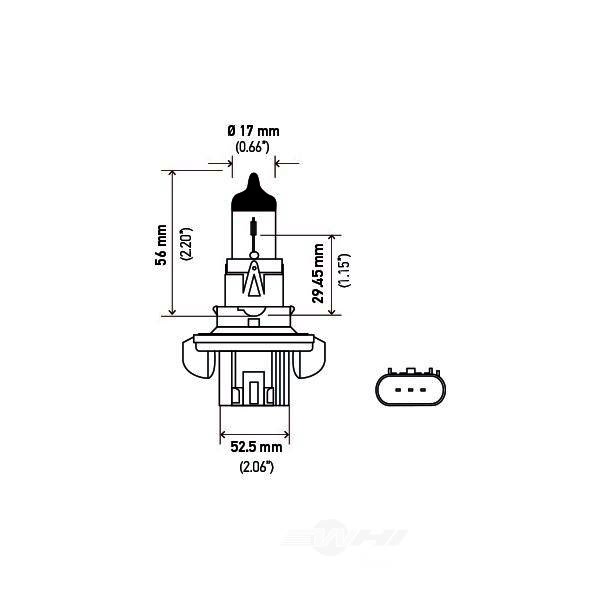 Hella H13P50 Performance Series Halogen Light Bulb H13P50