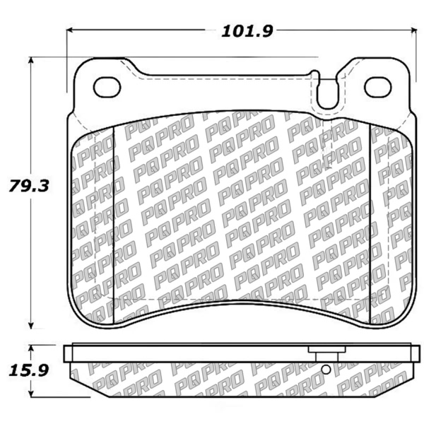 Centric Posi Quiet Pro™ Semi-Metallic Front Disc Brake Pads 500.11210