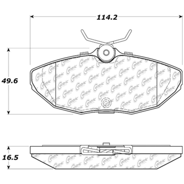 Centric Premium Ceramic Rear Disc Brake Pads 301.08060