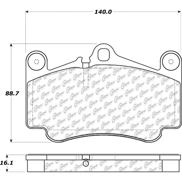 Centric Posi Quiet™ Semi-Metallic Front Disc Brake Pads 104.09160