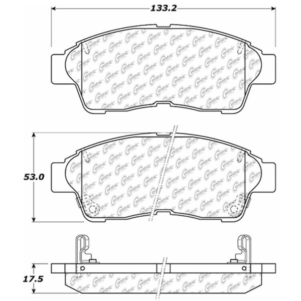 Centric Posi Quiet™ Ceramic Front Disc Brake Pads 105.05620