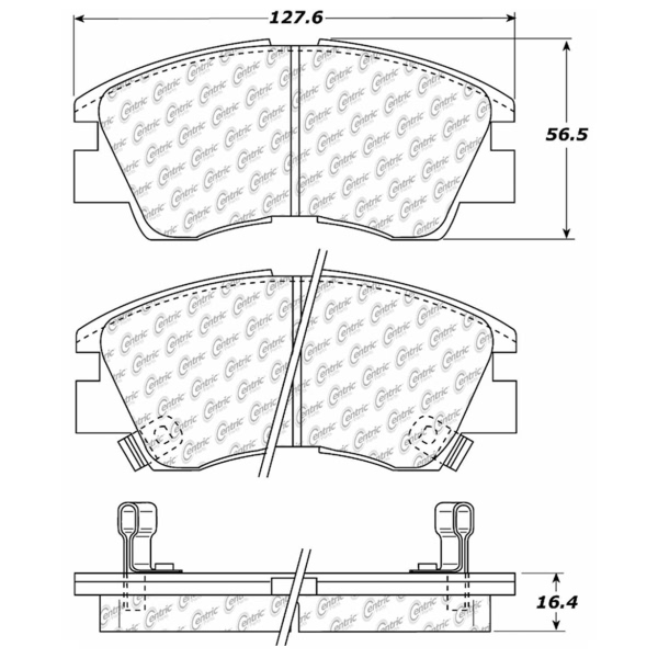 Centric Posi Quiet™ Ceramic Front Disc Brake Pads 105.03490