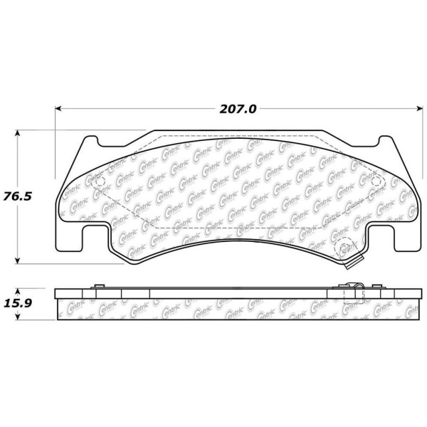 Centric Posi Quiet™ Semi-Metallic Front Disc Brake Pads 104.10850