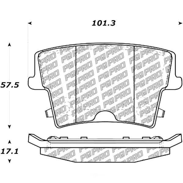 Centric Posi Quiet Pro™ Ceramic Rear Disc Brake Pads 500.10570