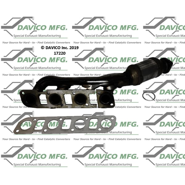 Davico Exhaust Manifold with Integrated Catalytic Converter 17220