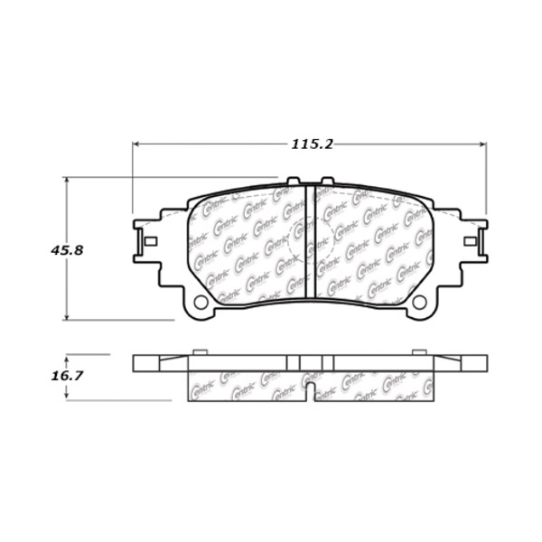 Centric Posi Quiet™ Ceramic Rear Disc Brake Pads 105.13911