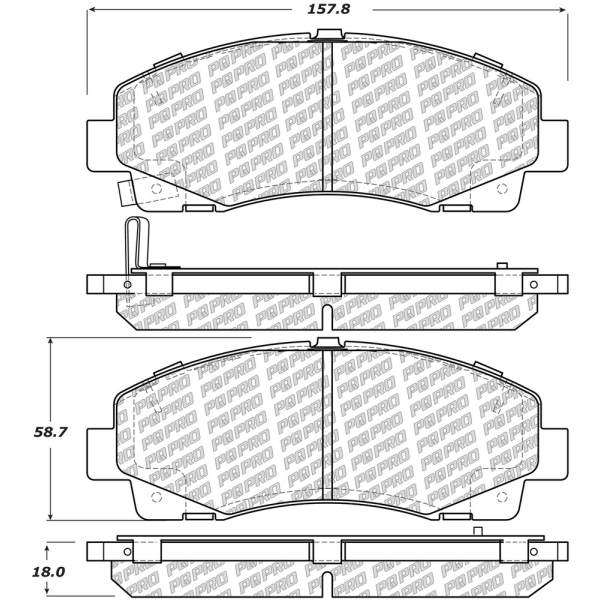 Centric Posi Quiet Pro™ Ceramic Front Disc Brake Pads 500.15840