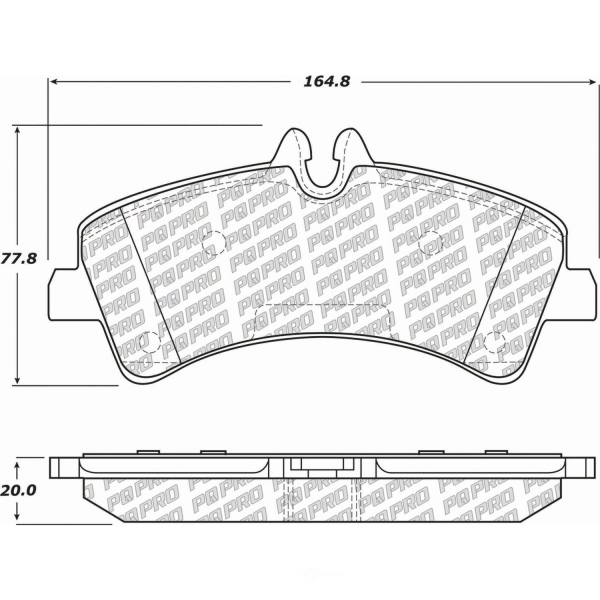 Centric Posi Quiet Pro™ Semi-Metallic Rear Disc Brake Pads 500.13180