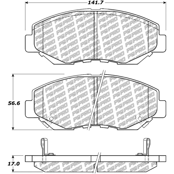 Centric Posi Quiet Pro™ Ceramic Front Disc Brake Pads 500.09143